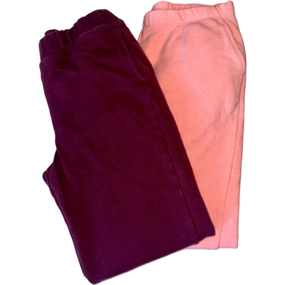BURGUNDY & PINK TARGET KIDS SWEATPANTS ~ SIZE LARGE